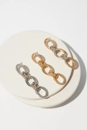 Chunky Link Chain Dangle Earrings