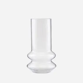 Clear Glass Shaped Vase 24cm