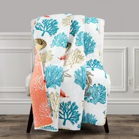 Coastal Reef Feather Throw