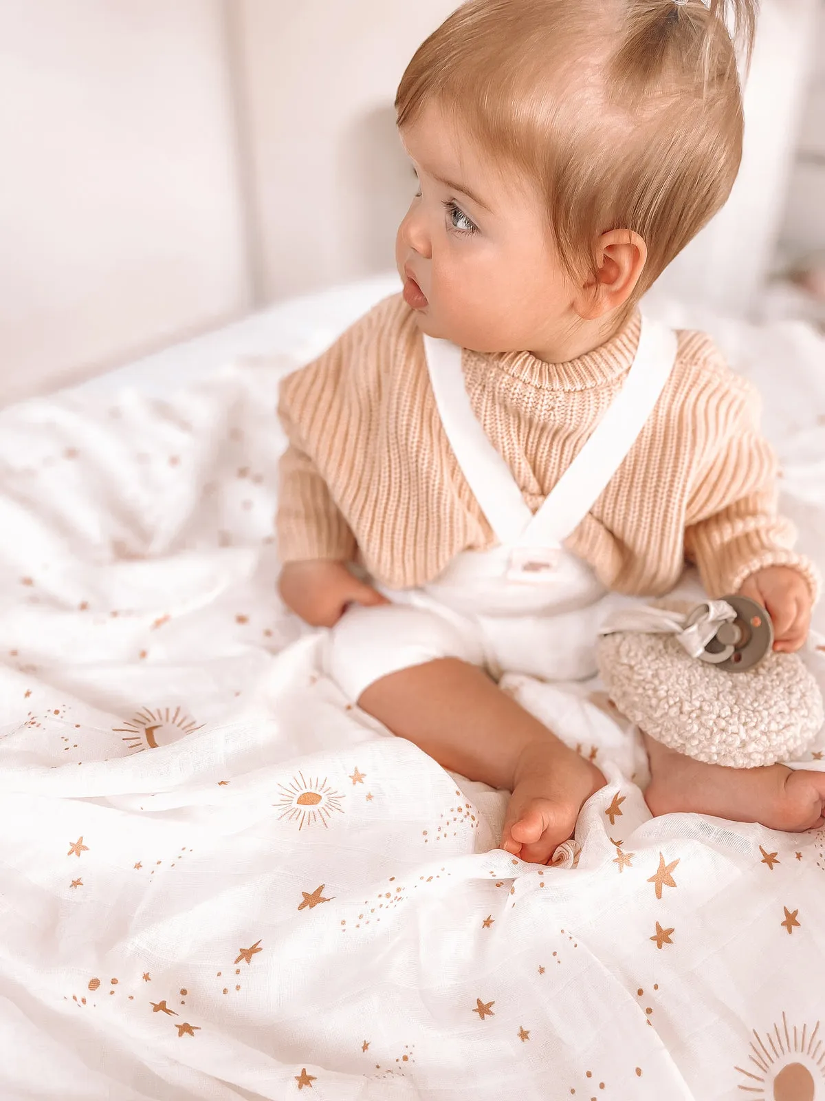 Fox and Fallow Organic Muslin Wrap Swaddle - Constellation