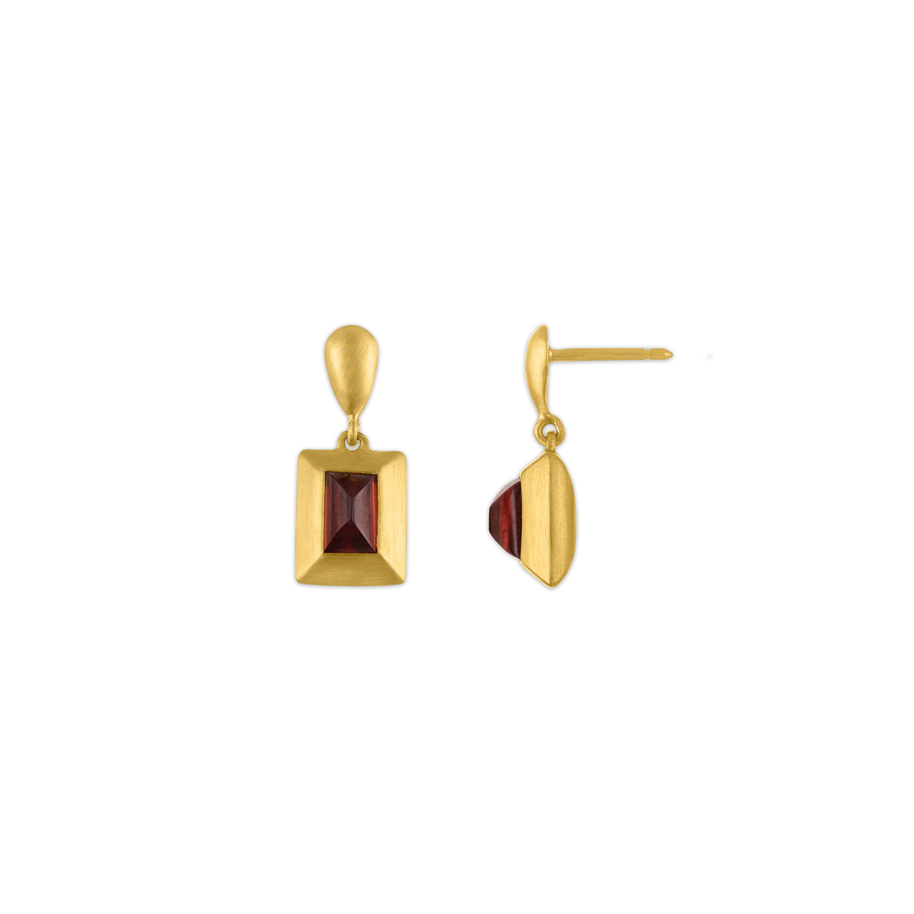 Garnet Capsa Drop Earrings