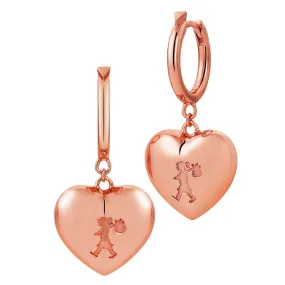 Karen Walker x Walker & Hall Runaway Heart Earrings - 9ct Rose Gold