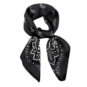 Midnight Paisley Silk Scarf