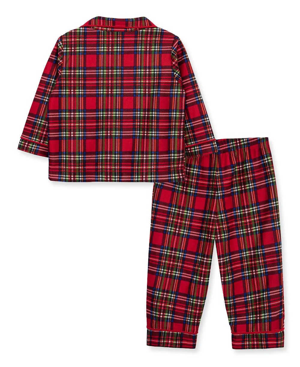 Plaid Coat Pajama Set (2T-4T)