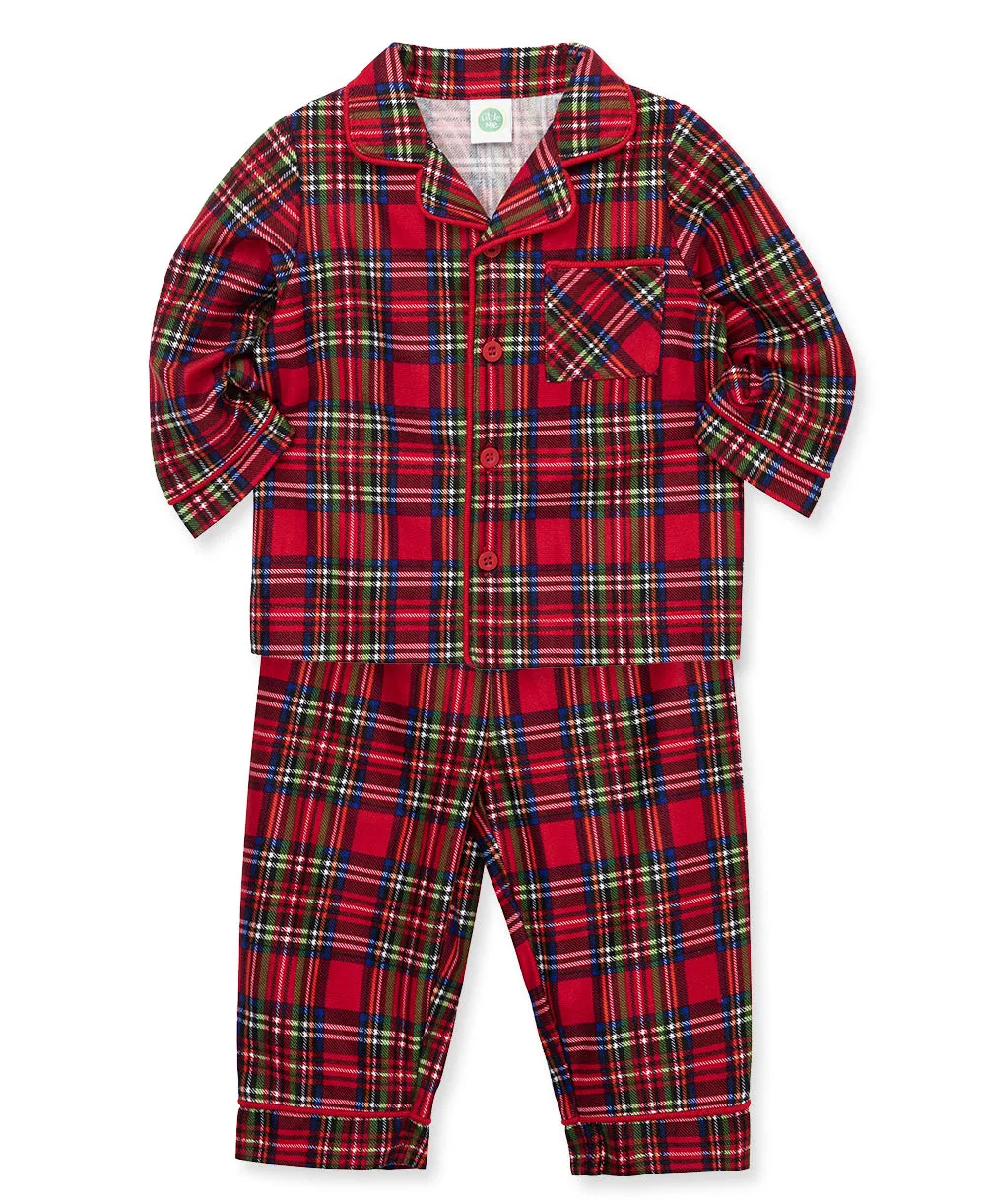 Plaid Coat Pajama Set (2T-4T)