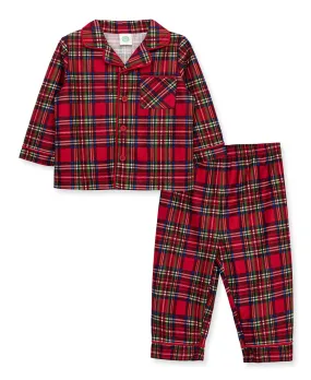 Plaid Coat Pajama Set (2T-4T)