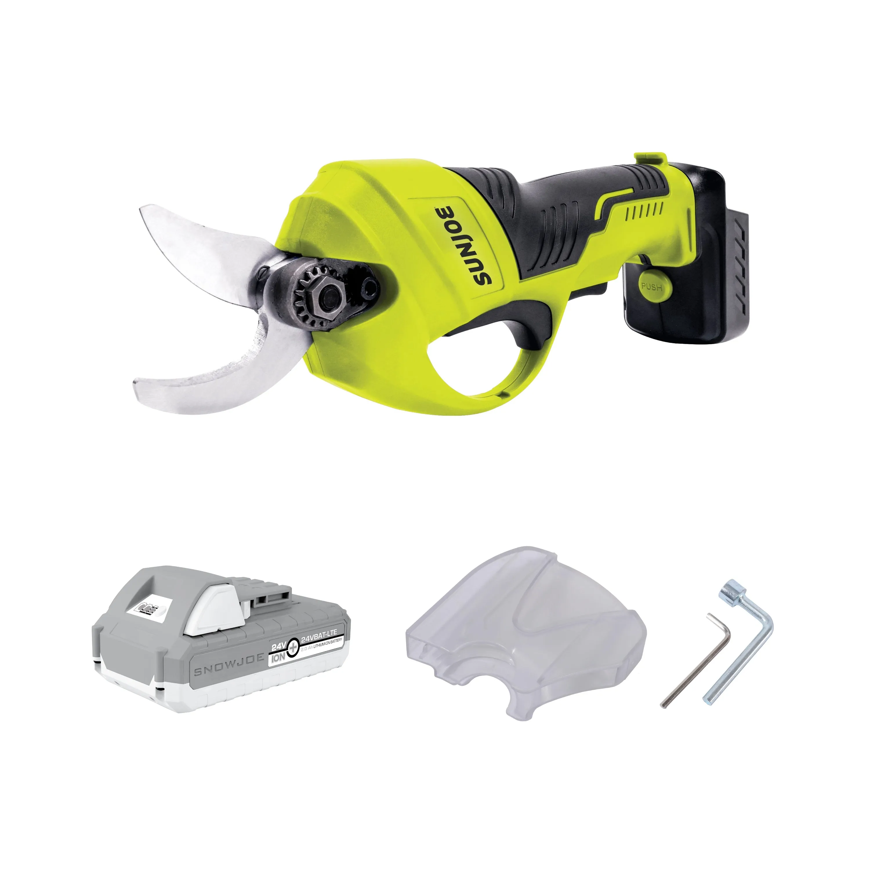 Sun Joe 24V-PRN1-LTE 24-Volt* Cordless Handheld Pruner | 80-Watts | W/ 2.0-Ah Battery   Charger