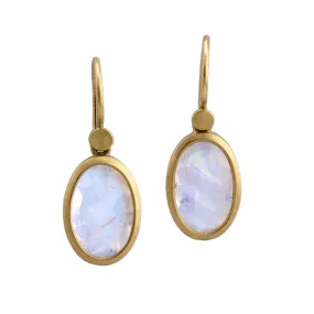 Tiny Oval Moonstone Drops