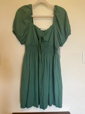 treasure and bond green babydoll dress empire waist sz m