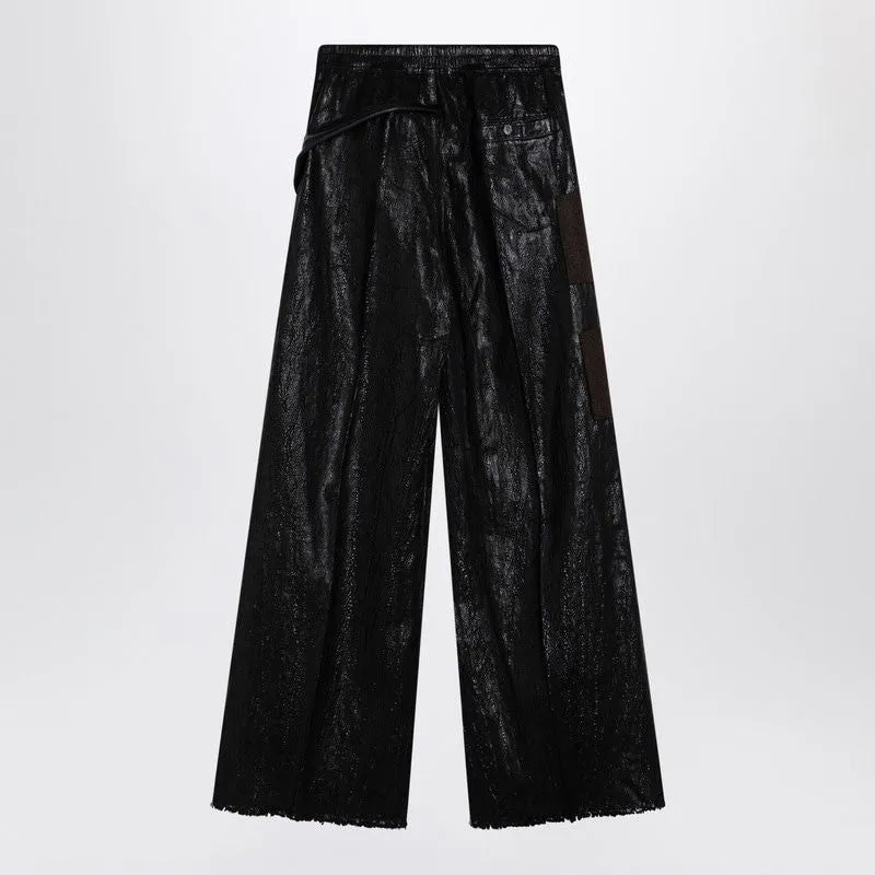 WIDE BELA BLACK/BROWN TROUSERS