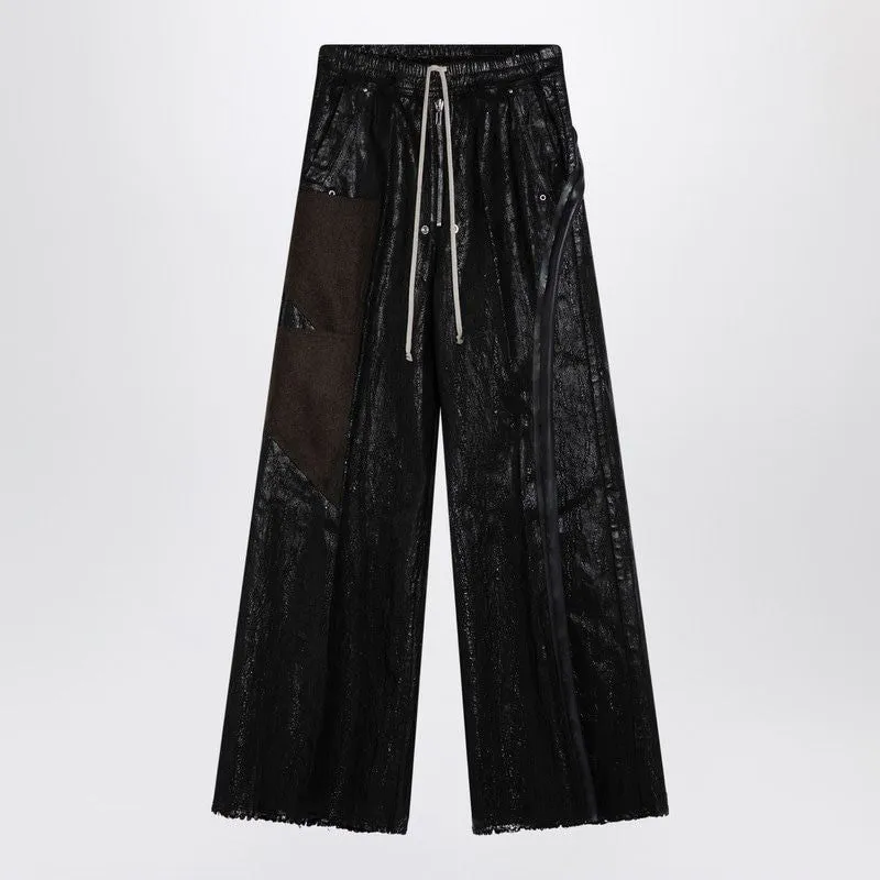 WIDE BELA BLACK/BROWN TROUSERS