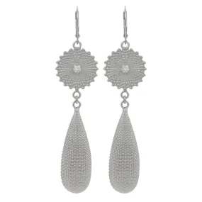 Zoe & Morgan Sunshine Earrings - Sterling Silver & White Zircon